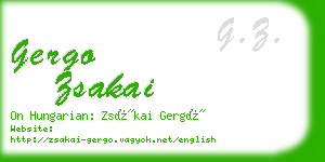 gergo zsakai business card